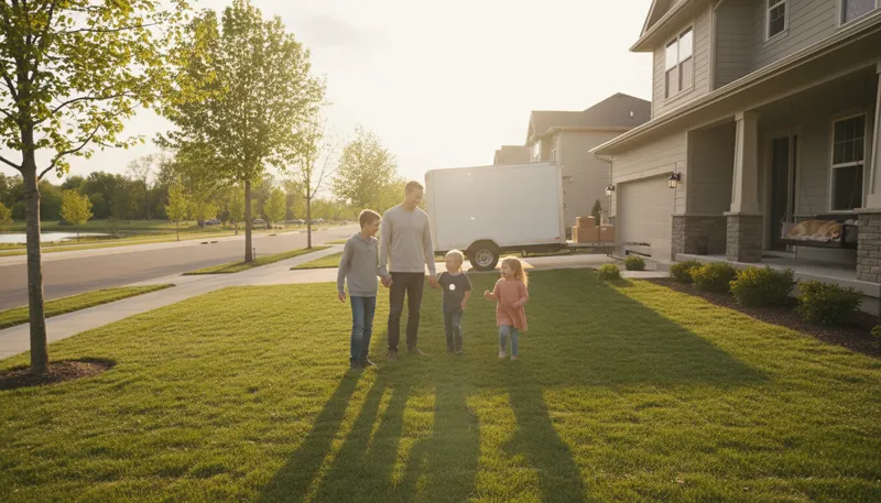 Illustration of suburban: an area just outside a city.