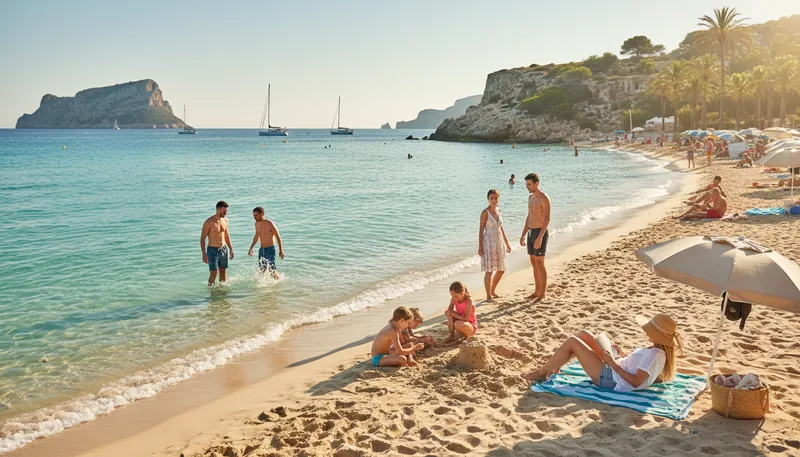 Illustration of majorca: An island in the Mediterranean Sea, popular for tourism.