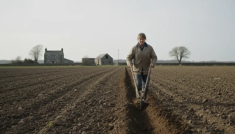 Illustration of plough a lonely furrow: Work alone without support or recognition.