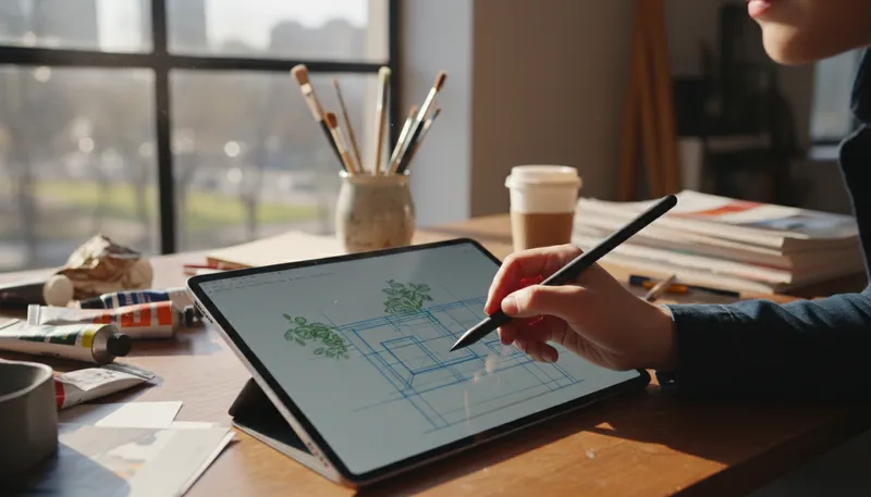 Illustration of stylus: A pointed tool for writing or drawing.