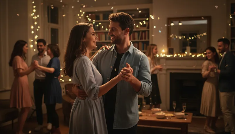 Illustration of put the moves on: to flirt or make romantic advances