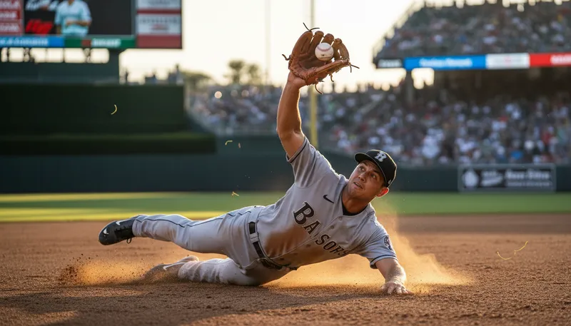 Illustration of fielder: a player in a fielding position in sports.