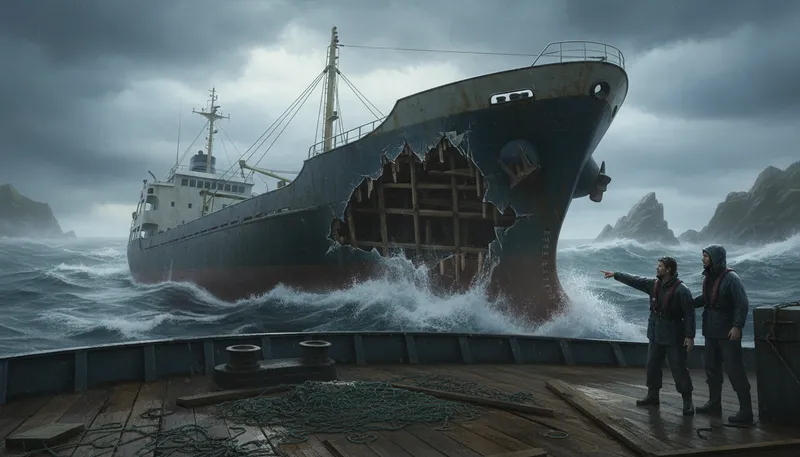 Illustration of hull: body of a vessel