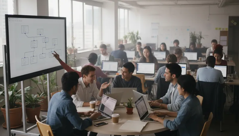Illustration of oss: Open-source software community.