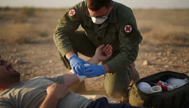 Illustration of stop the bleeding: prevent further loss or damage.