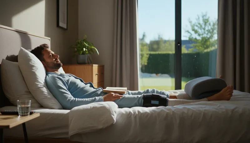 Illustration of bedridden: Unable to leave bed due to illness.