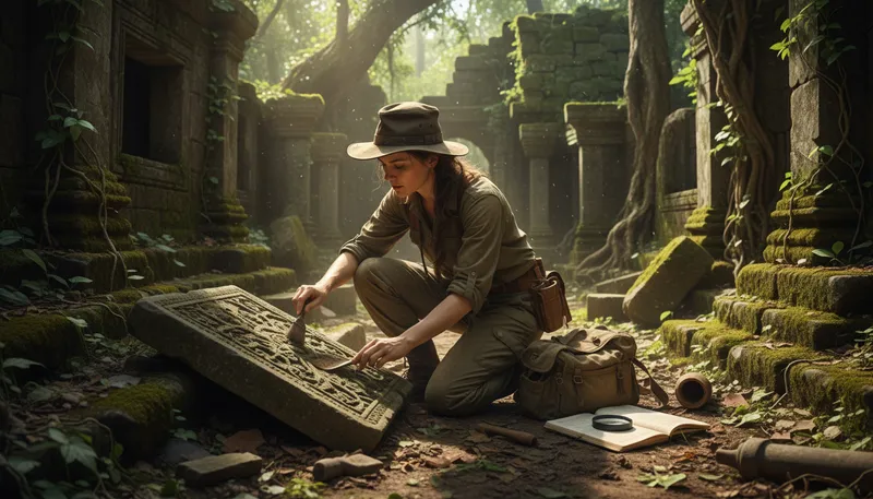 Illustration of anthropologist: A scientist studying human societies and cultures.