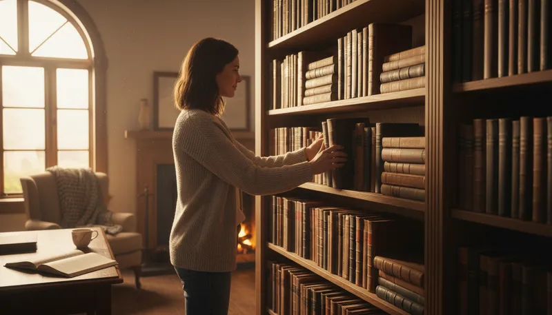 Illustration of put back: To return something to its original place.