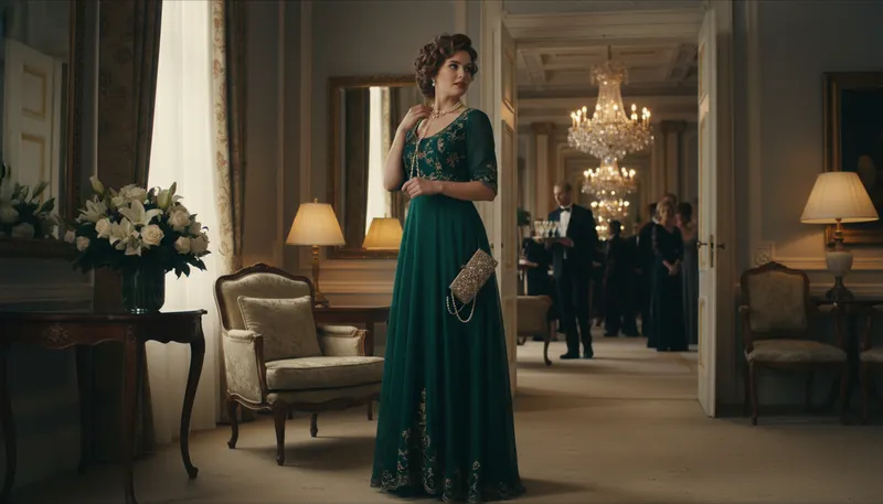 Illustration of put on the ritz: to dress very elegantly