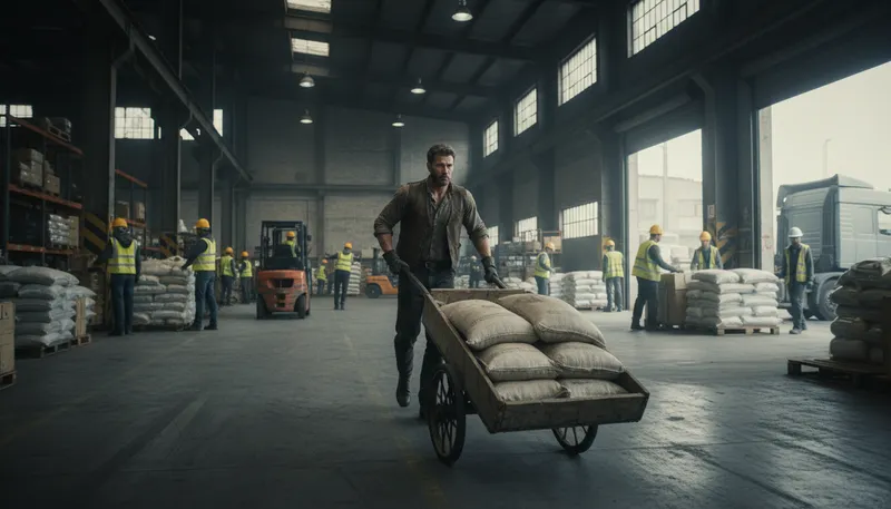 Illustration of teamster: A member of a labor union for truck drivers.