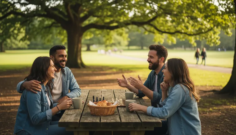 Illustration of keep company: To spend time with someone.