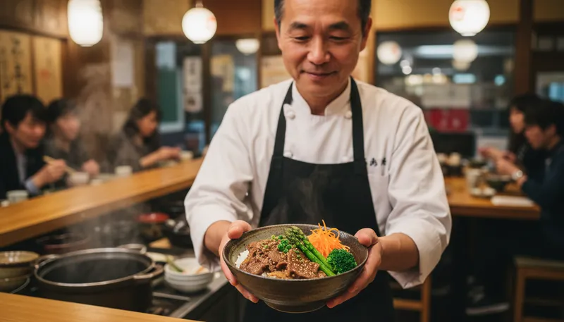 Illustration of gyu: A term often related to beef dishes.