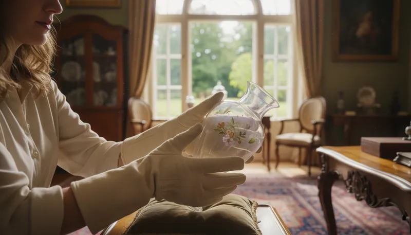 Illustration of handle with kid gloves: treat delicately or carefully