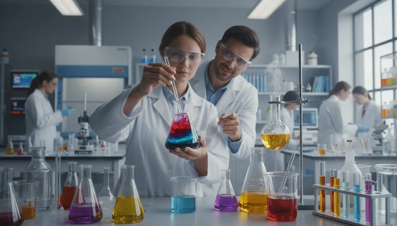 Illustration of laboratory: A room for scientific experiments and research.