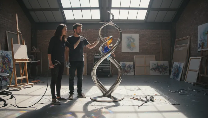 Illustration of collaboration: working together to achieve something