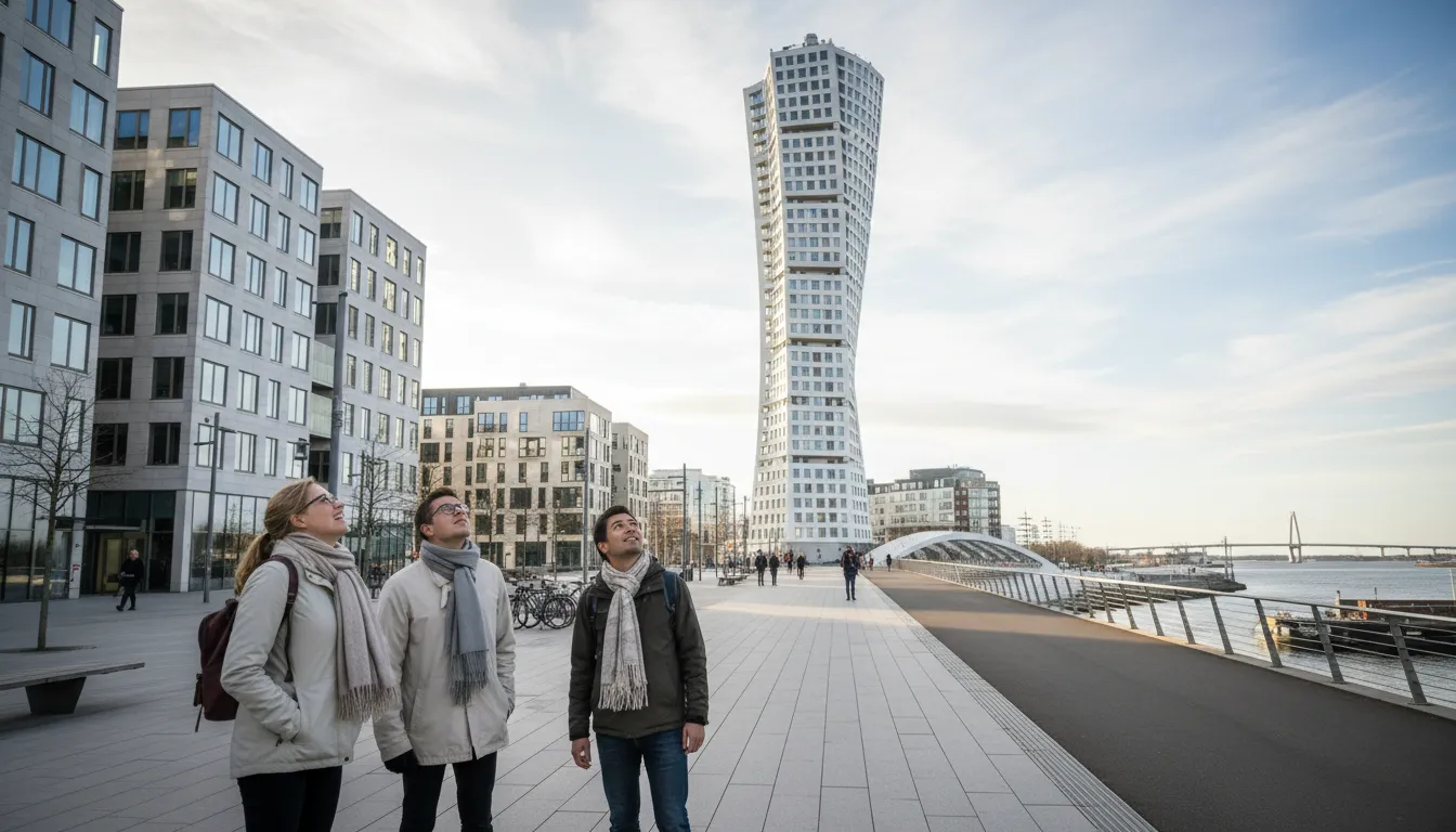 Hình minh họa cho Malmö: Swedish city known for its modern architecture.