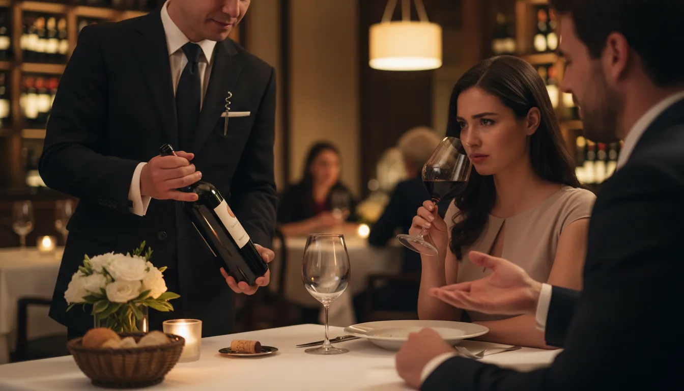 corky 일러스트: tasting or smelling of cork, as with spoiled wine