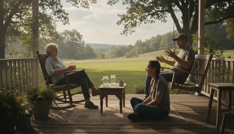 Illustration of shoot the breeze: have a casual conversation.