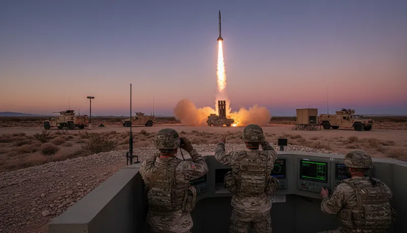 Illustration of missile: A weapon designed to be launched at targets.