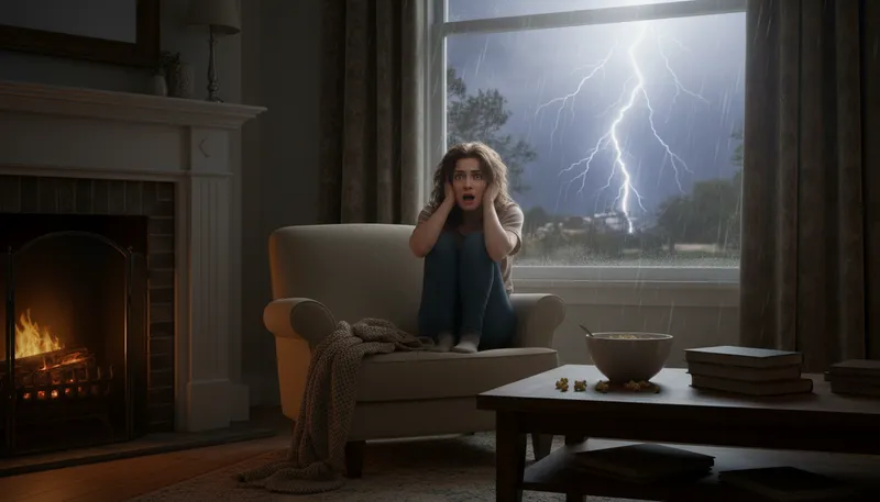 Illustration of scared to death: extremely frightened