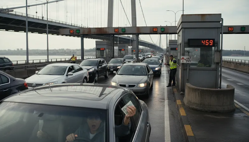Illustration of toll: A charge or fee for using a service.