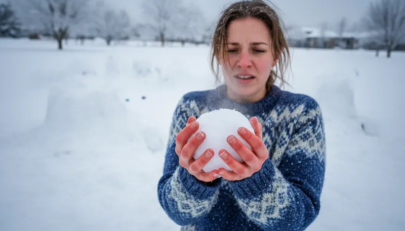 Illustration of frostbite: Damage to skin from extreme cold.