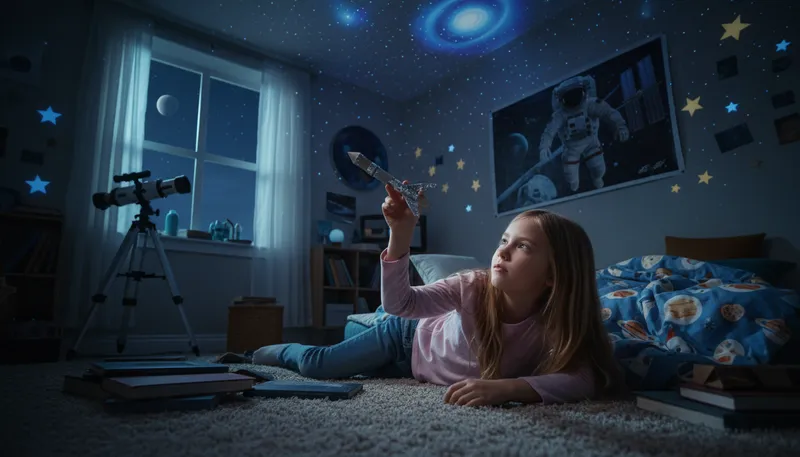 Illustration of spaceflight: Traveling beyond Earth's atmosphere.
