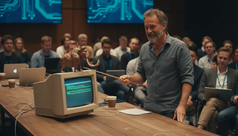 Illustration of john mastodon: a large, outdated concept or thing