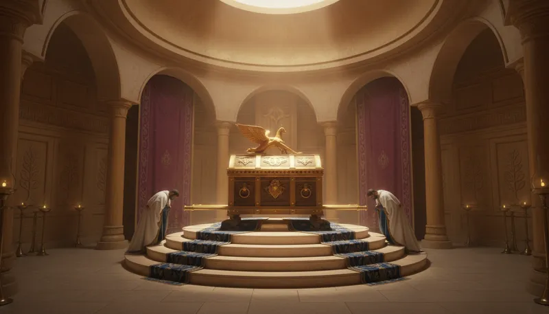 Illustration of ark: sacred chest of the Israelites