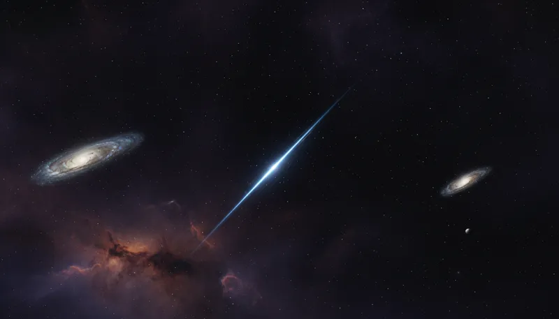 Illustration of photon: A particle of light or electromagnetic radiation.