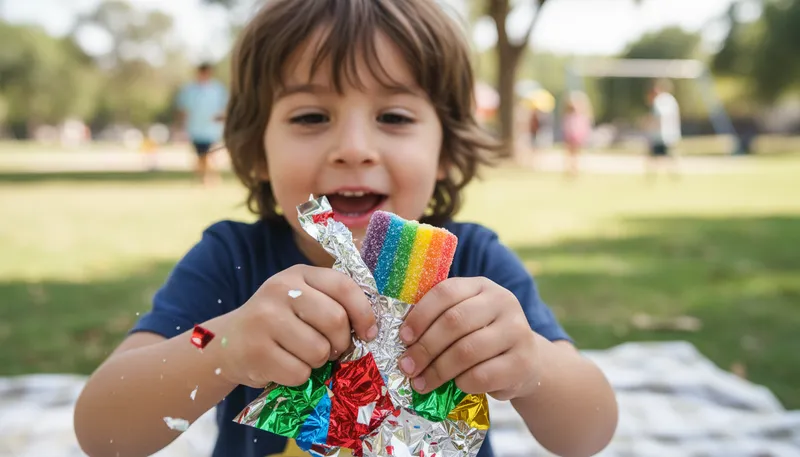 Illustration of candy: A sweet treat made with sugar.