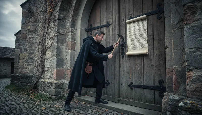 Illustration of luther: A leader who started the Protestant Reformation.