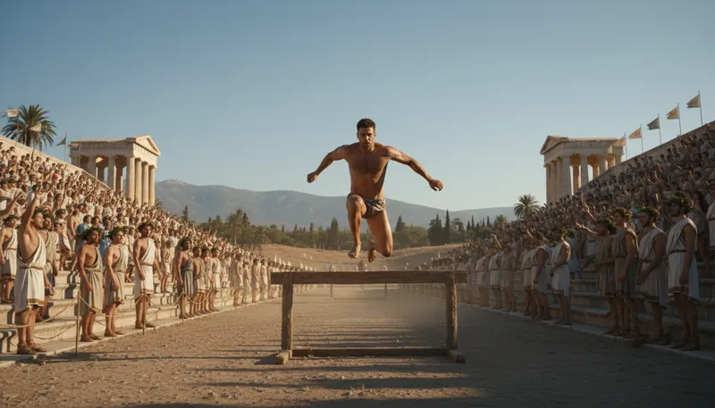 Illustration of olympics: ancient Greek games held for athletes