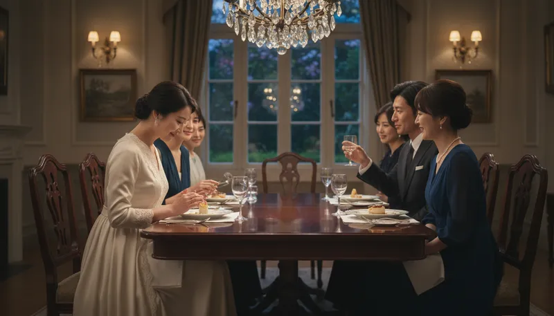 Illustration of genteel: Polite, refined, or respectable in manner.