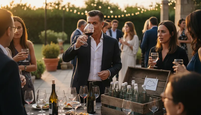 Illustration of preach water and drink wine: Advocate one thing while doing another.