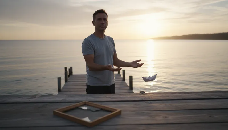 Illustration of let go and let god: Release control and trust a higher power.