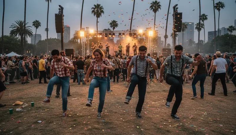 Illustration of skank: a style of dance associated with ska music