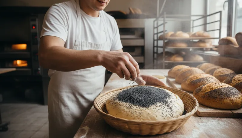 Illustration of mak: A traditional bread-making method.