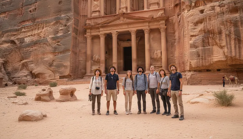 Illustration of petra: A historical and archaeological city in Jordan.