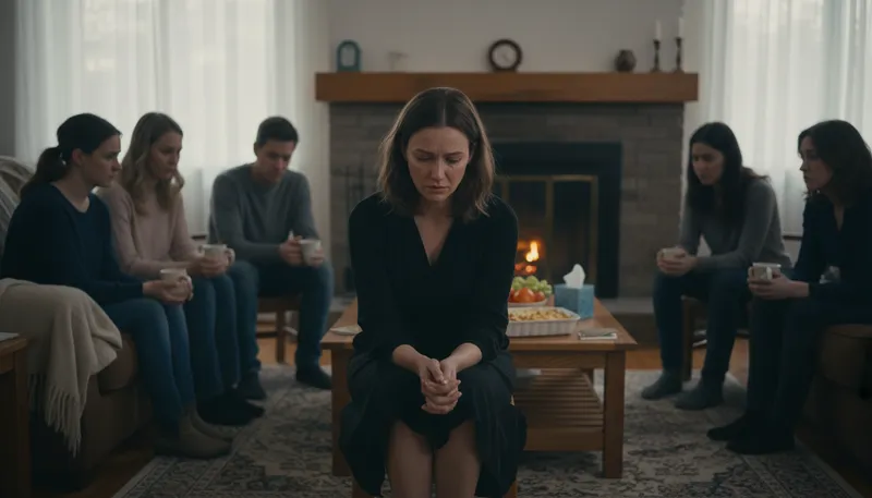 Illustration of bereavement: The state of losing a loved one.