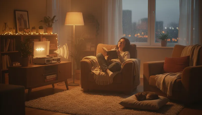 Illustration of mello: A relaxed or calm state.