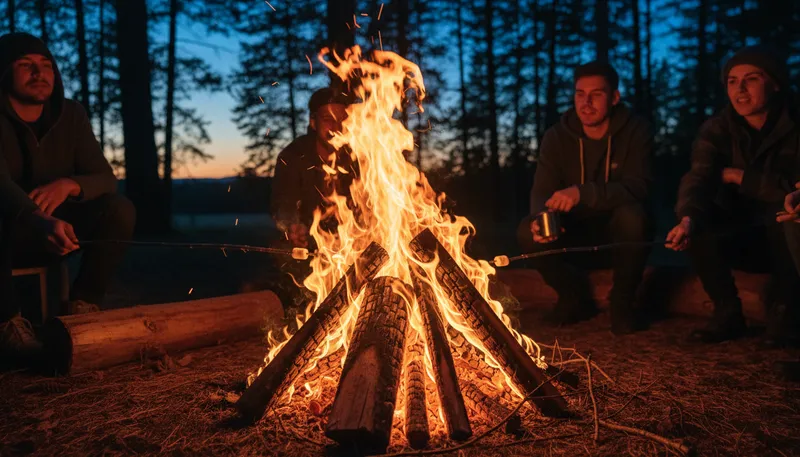Illustration of combustion: A chemical process that produces heat and light.