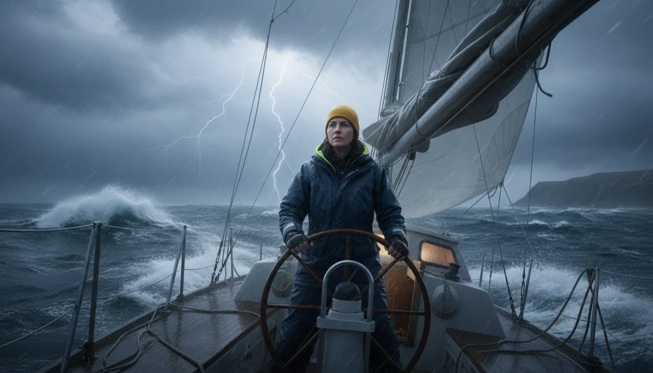 Ilustrasi hold one's nerve: Stay calm and strong in a tough situation.