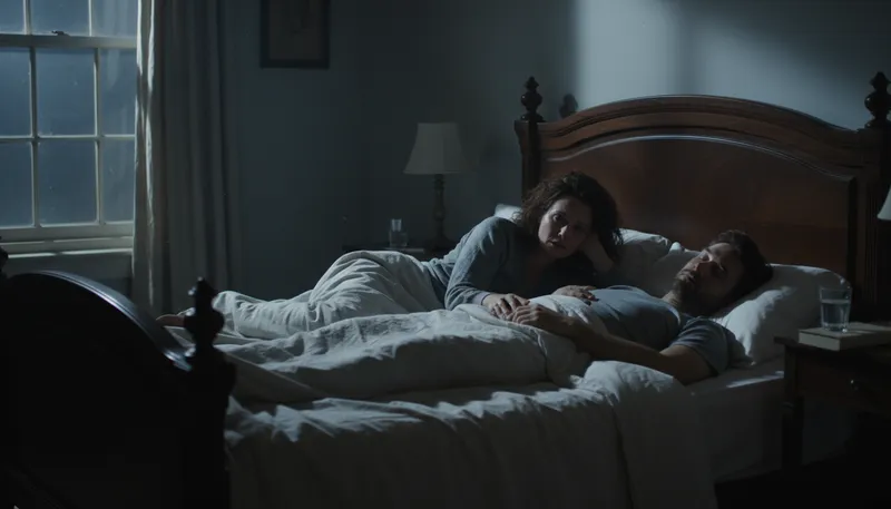 Illustration of how can you sleep at night: Questioning someone's morals after wrongdoing.