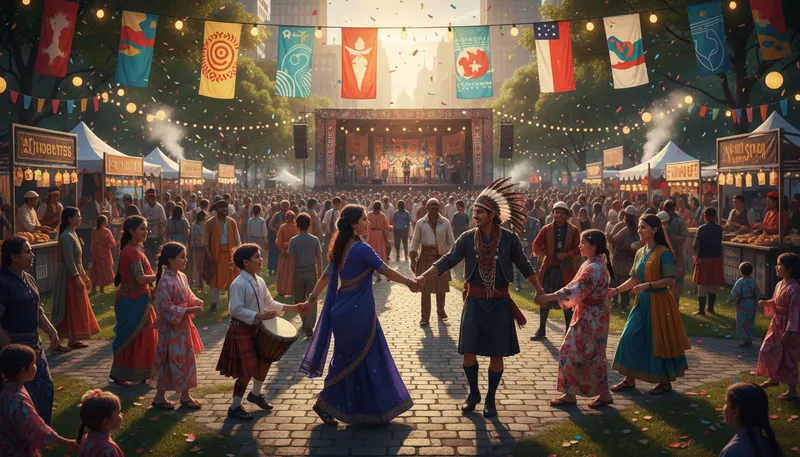 Illustration of culturally: Related to culture and its expressions.