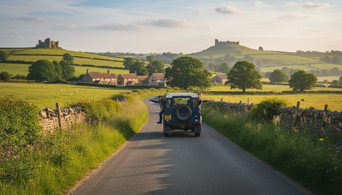 Ilustración de Shropshire: A county in England known for its countryside.