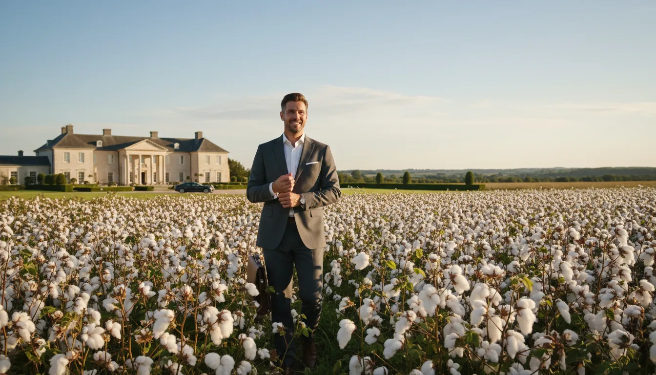 high cotton 的插图：a state of wealth and success