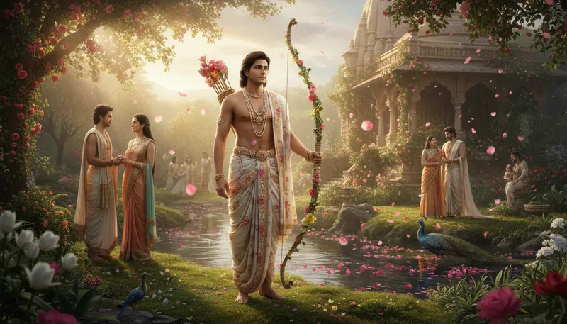 Illustration of kama: Hindu god of love