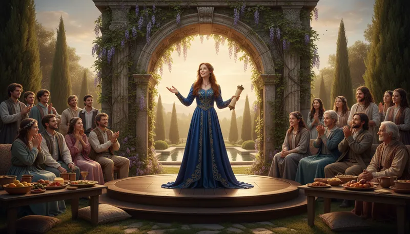 Illustration of arch doxy: A woman with a strong influence or charm.