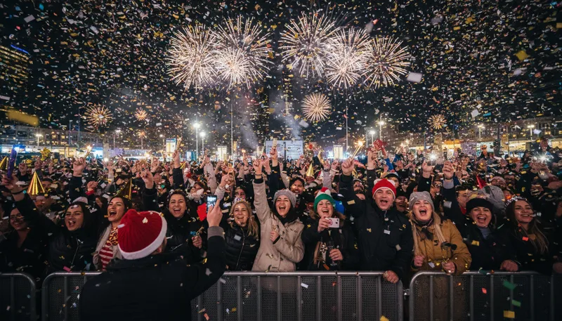 Illustration of happy new year: Greeting at the start of the new year.